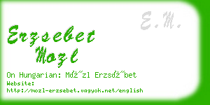 erzsebet mozl business card